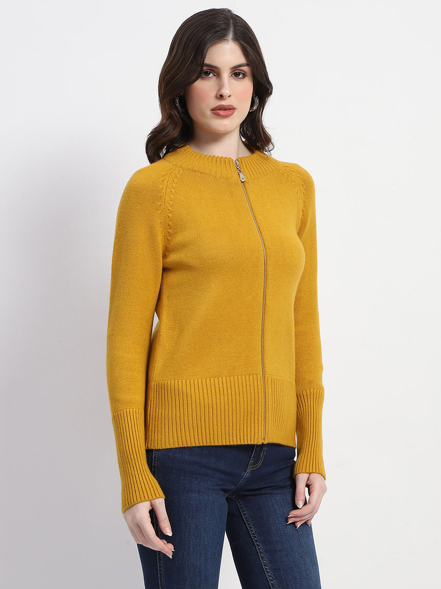 Madame Knit Mustard Mock Neck Sweater