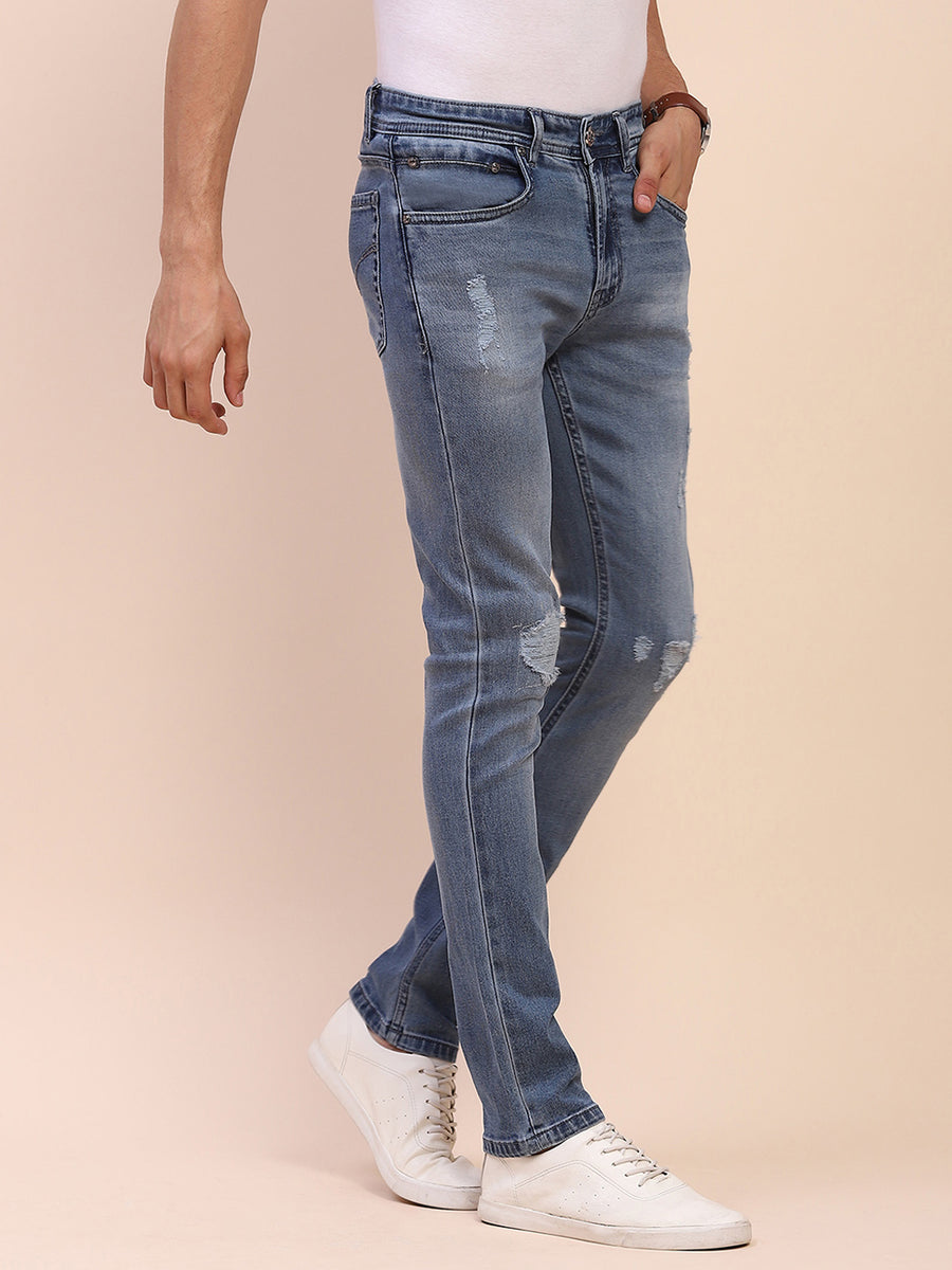 Camla Barcelona Stone Wash Ripped Cotton Blue Denim