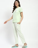 mSECRET 3 Piece Lime Green Cotton Nightsuit