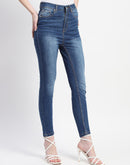 Madame Whiskered High Waist Skinny Fit Denim