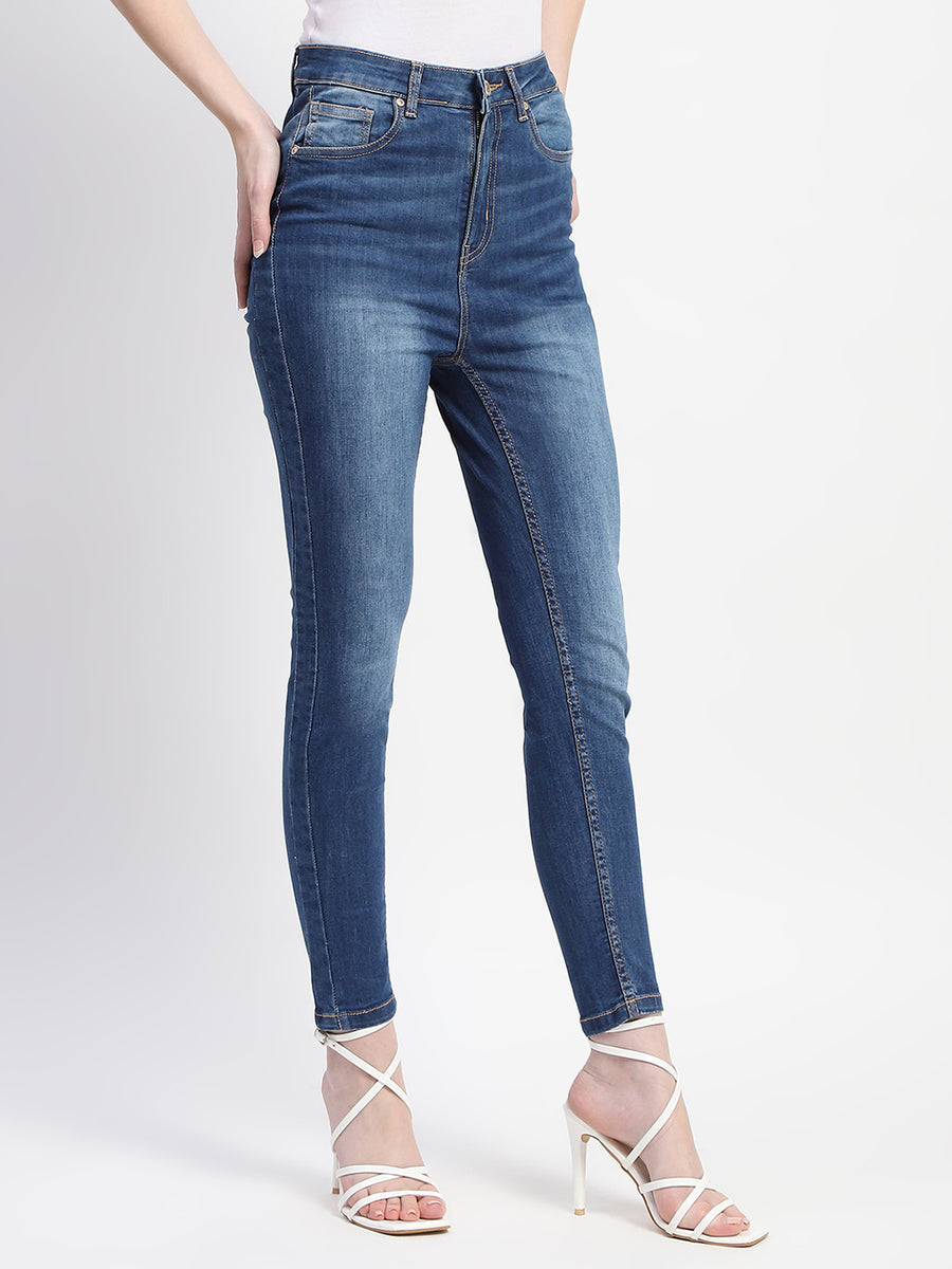 Madame Whiskered High Waist Skinny Fit Denim