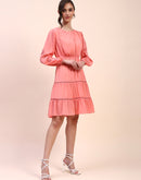 Camla Barcelona Two-Tiered Dark Peach Dress