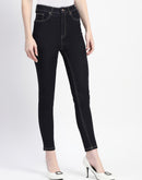 Madame Solid Dark Blue Skinny Fit Cotton Denim