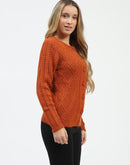 Madame Orange Buttoned Cardigan