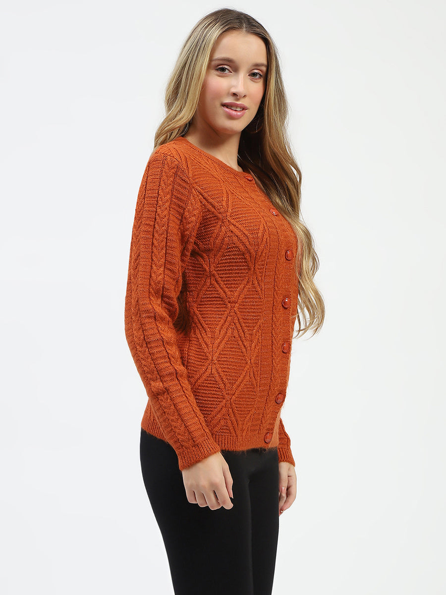 Madame Orange Buttoned Cardigan