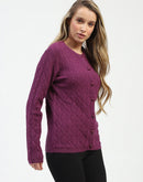 Madame Plum Buttoned Cardigan