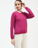 Madame Magenta Button-Up Cardigan