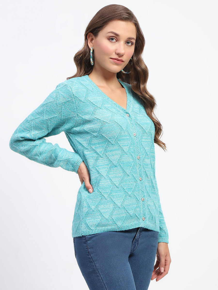 Madame V-Neck Sky Blue Cardigan