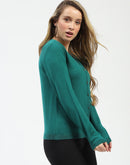 Madame Emerald Green Button-Up Cardigan