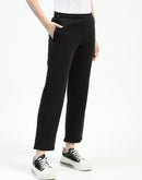 Madame Black Cotton Track Bottoms