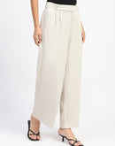 Madame Gurkha Beige Flared Trousers