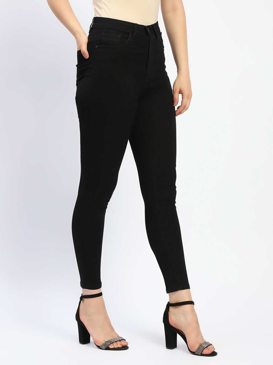 Madame Black Skinny Fit Cotton Blend Denim