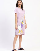 mSECRET Disney Graphic Print Cotton Lilac Sleep shirt