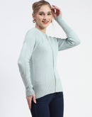 Madame Mint Full-Zip Knit Sweater