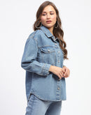 Madame Blue Button Down Denim Jacket