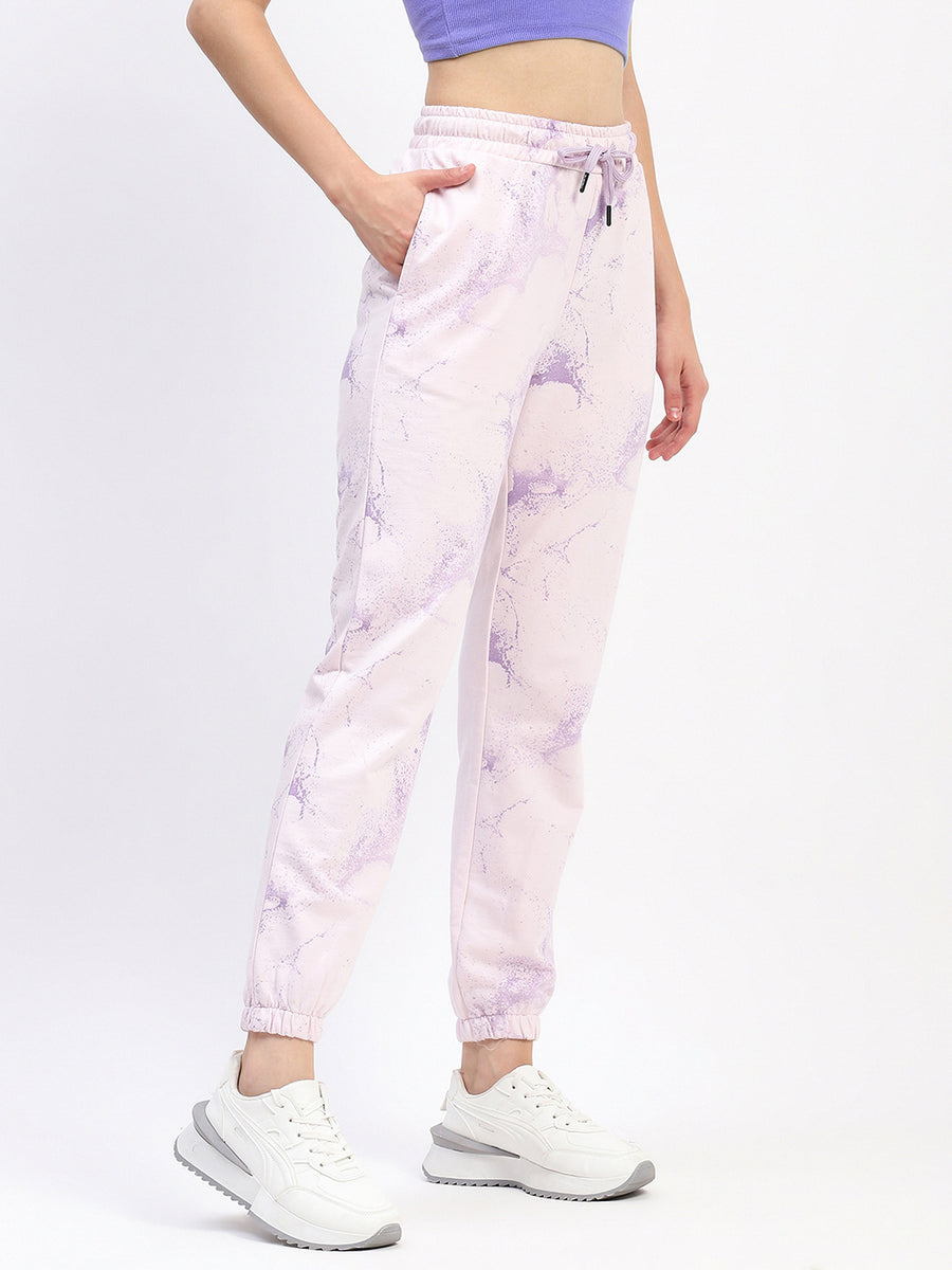 mSECRET Camouflage Print Cotton Mauve Joggers