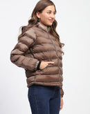 Madame Quilted Brown Puffer Jacket