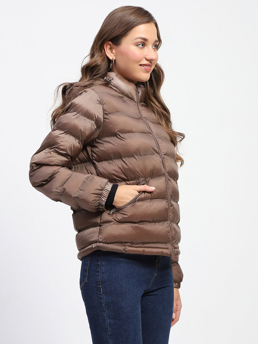 Madame Quilted Brown Puffer Jacket