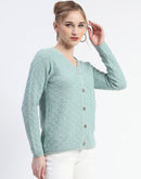 Madame Mint V-Neck Knit Cardigan