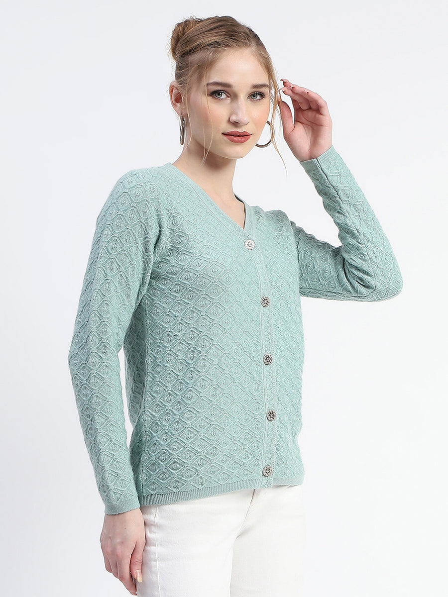 Madame Mint V-Neck Knit Cardigan