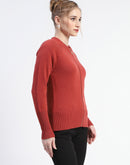 Madame Blush Full-Zip Knit Sweater