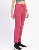 mSECRET Typography Print Pleated Dusty Pink Track Bottoms