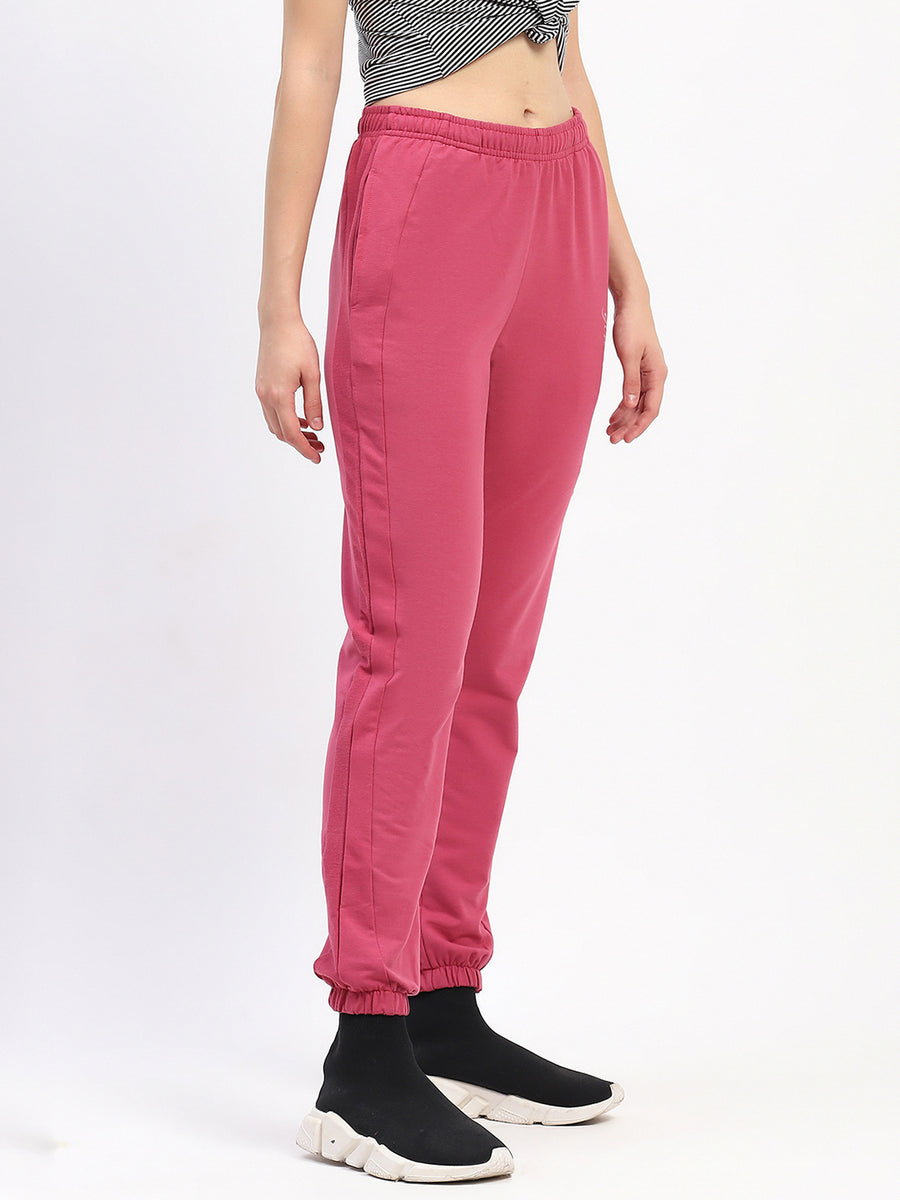 mSECRET Typography Print Pleated Dusty Pink Track Bottoms