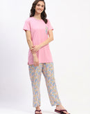 mSECRET Pink Short-Sleeve Tee and Colorful Floral Print Pajama Set