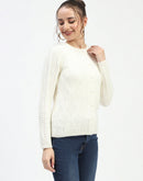 Madame White Buttoned Cardigan