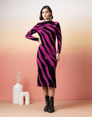 Madame Pink & Black Knitted Dress