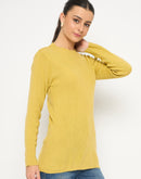 Madame Mock Neck Solid Yellow Skeeve