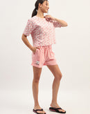 mSECRET Printed Baby Pink Nightsuit Set