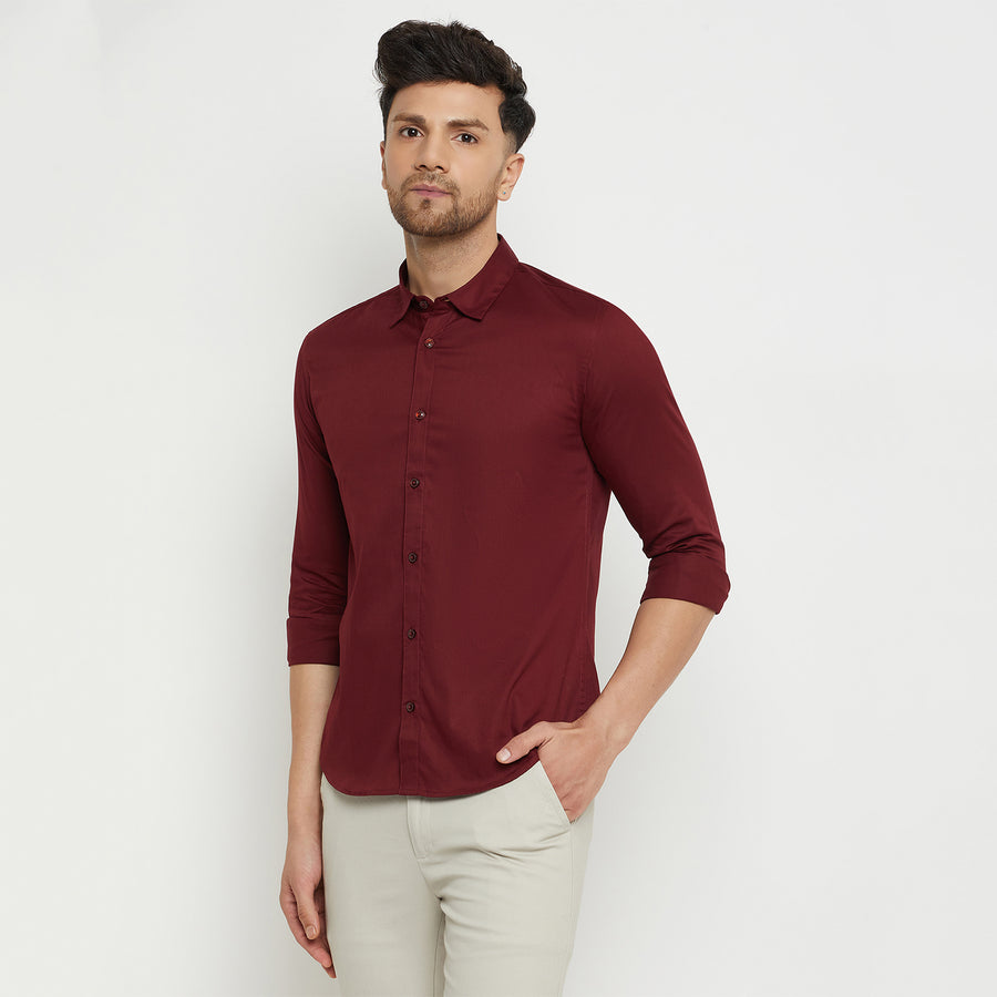 Camla Wine Shirt For Men