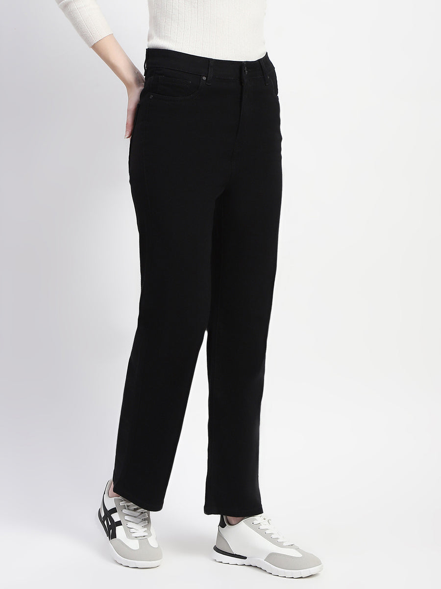 Madame Straight Fit Black Cotton Denim