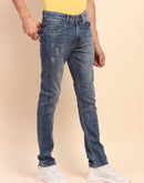 Camla Barcelona Mild Ripped Stone Wash Blue Cotton Denim