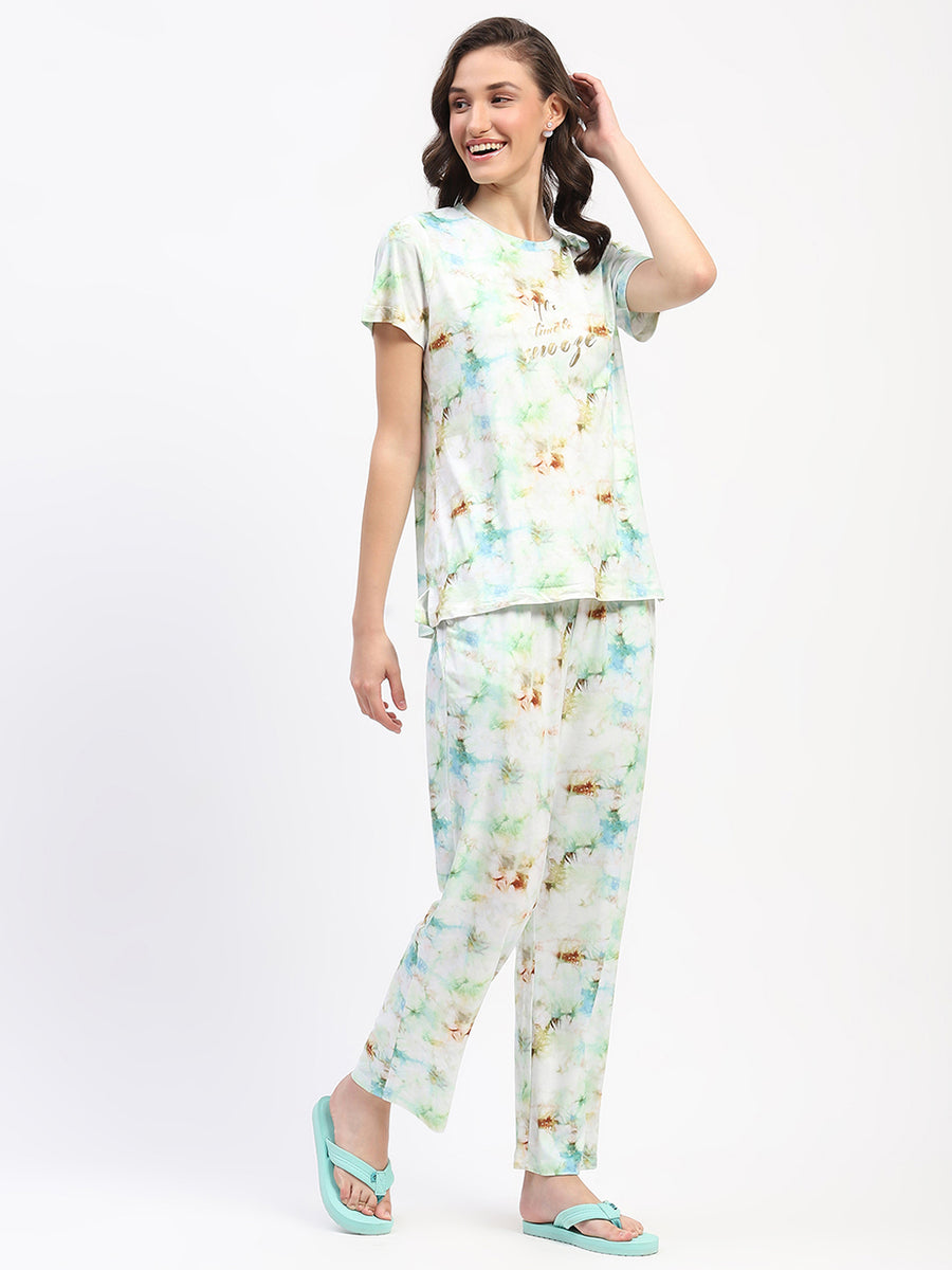 mSECRET Tie-Dye Mint Nightsuit Set