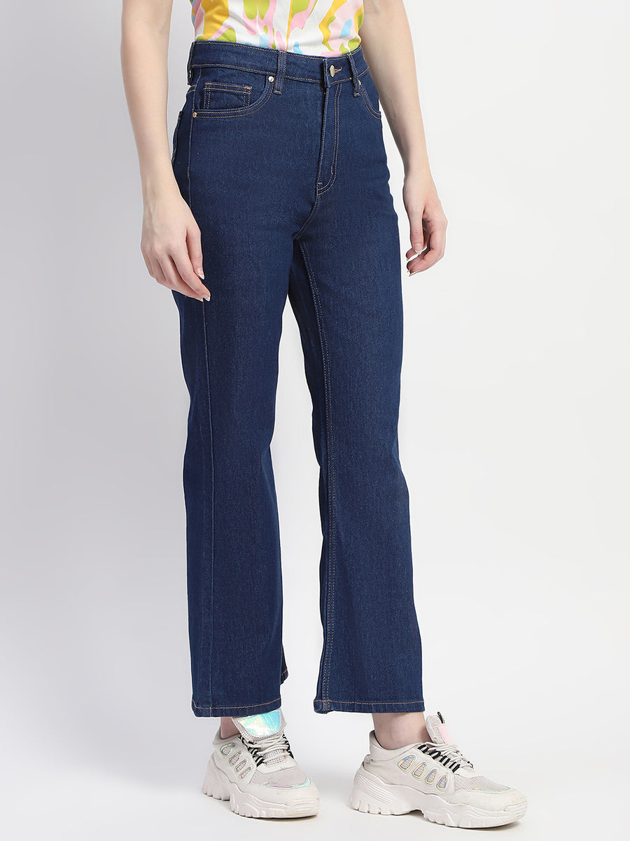 Madame Bootcut Solid Indigo Denim