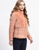 Madame Dual-Textured Rust Puffer Jacket