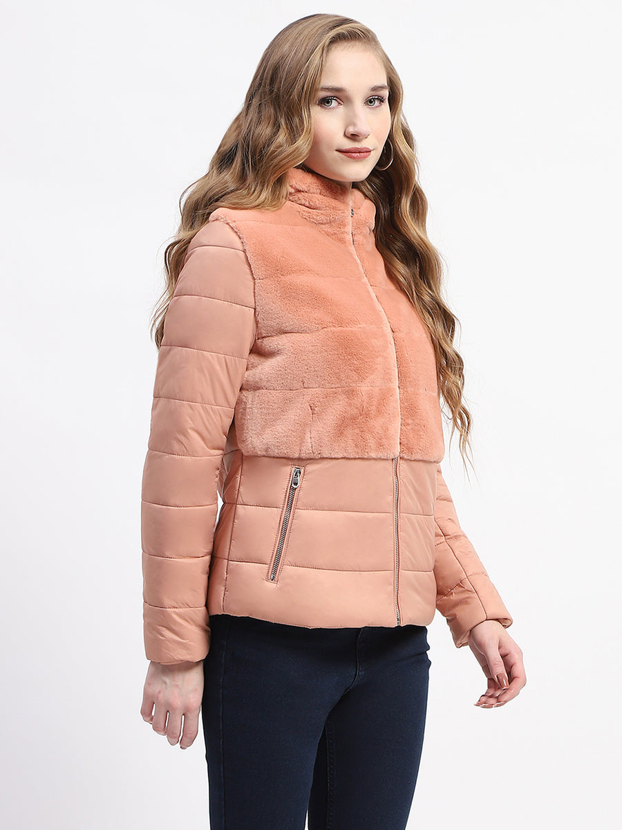 Madame Dual-Textured Rust Puffer Jacket