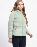 Madame Dual-Textured Mint Puffer Jacket