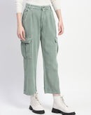 Madame Wide Legged Functional Green Cargo Pants