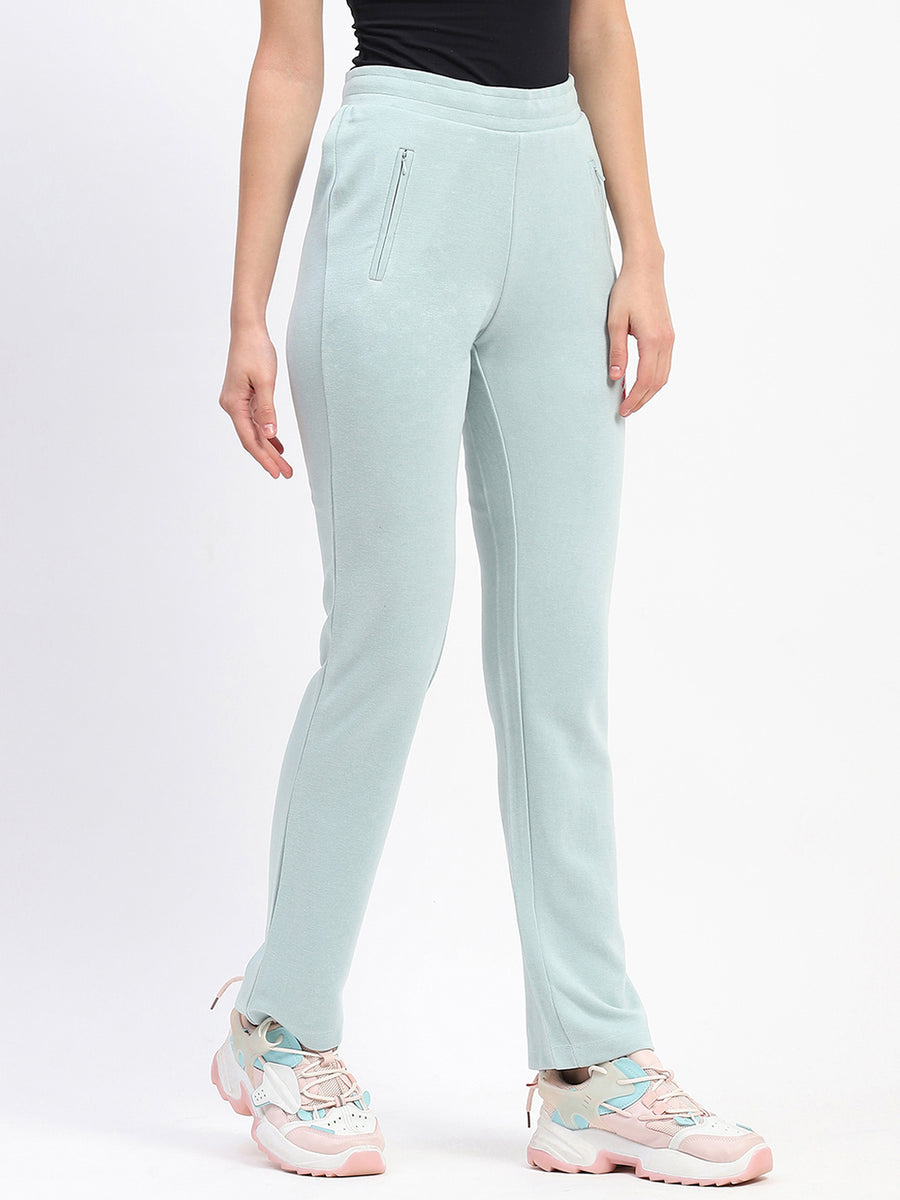 mSECRET Mint Straight-Fit Track Bottoms with Zippered Pockets