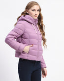 Madame Mauve Quilted Puffer Hood Jacket