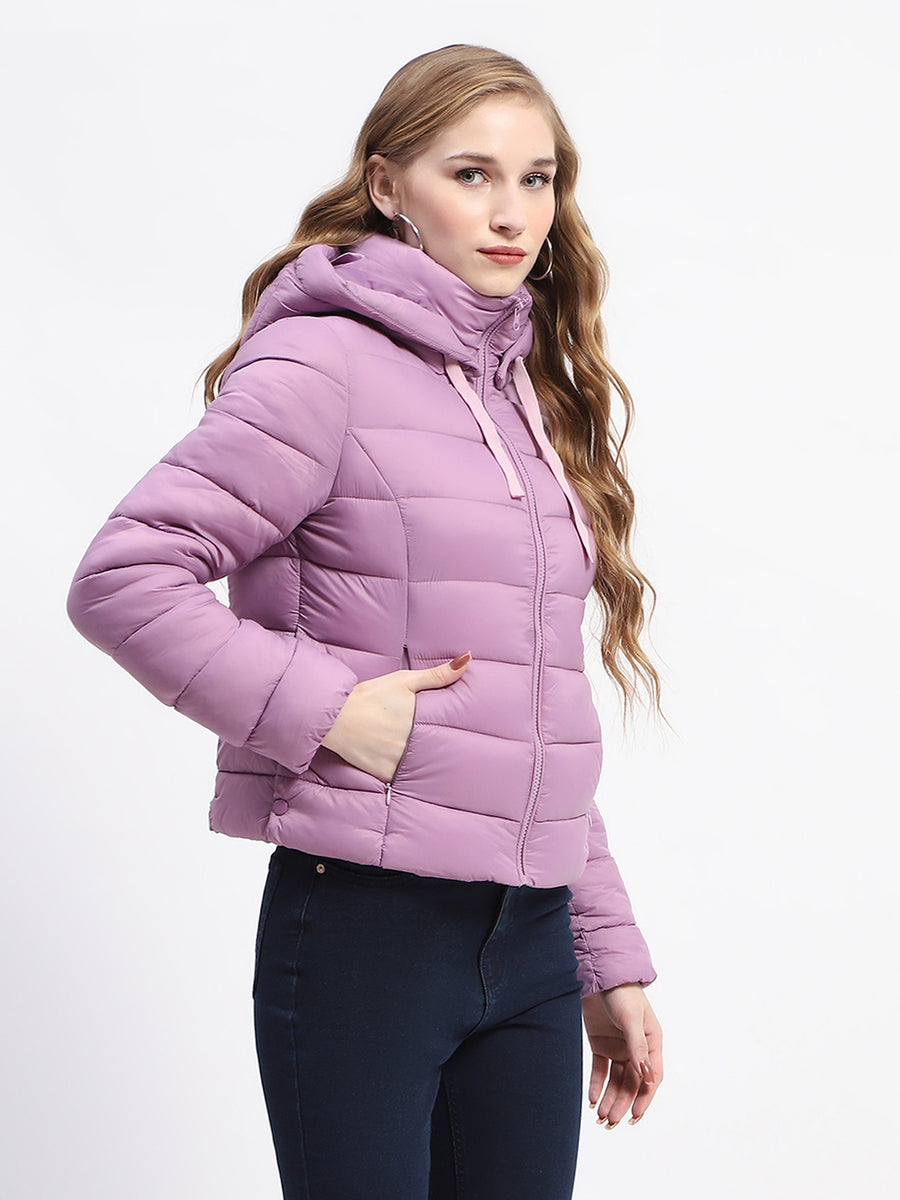 Madame Mauve Quilted Puffer Hood Jacket