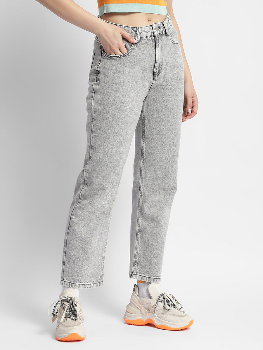 Madame Grey Straight Fit Jeans