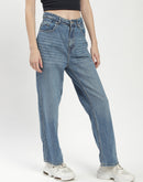 Madame Blue Tapered Fit Cotton Jeans