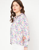 Madame Purple Printed Shirts