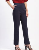 Madame Straight Fit Navy Trousers