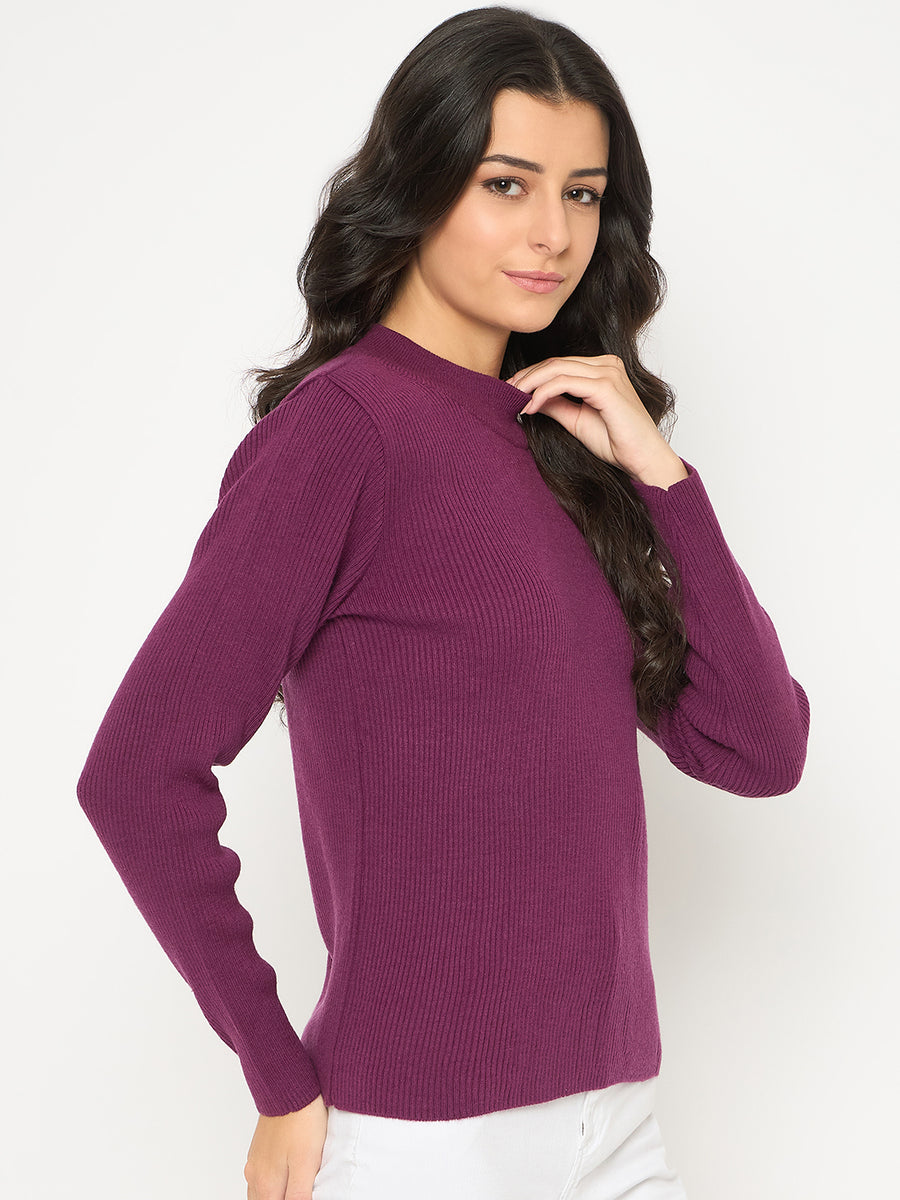 Madame Mock Neck Purple Skeeve