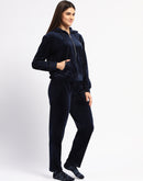 mSECRET Logo Print Top and Bottom Navy Blue Night Suit